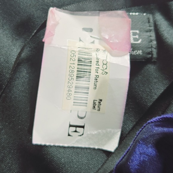 Xscape Dress Womens Gown Formal Evening Off Shoulder Stretch Blue Slit‎ Size 4 - Picture 13 of 16